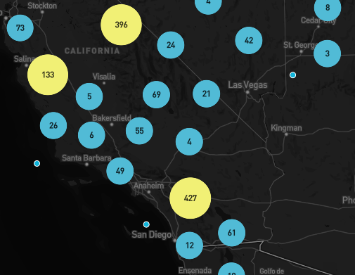 Atlas geospatial clusters visualization